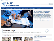 Tablet Screenshot of fastbusinessplans.com